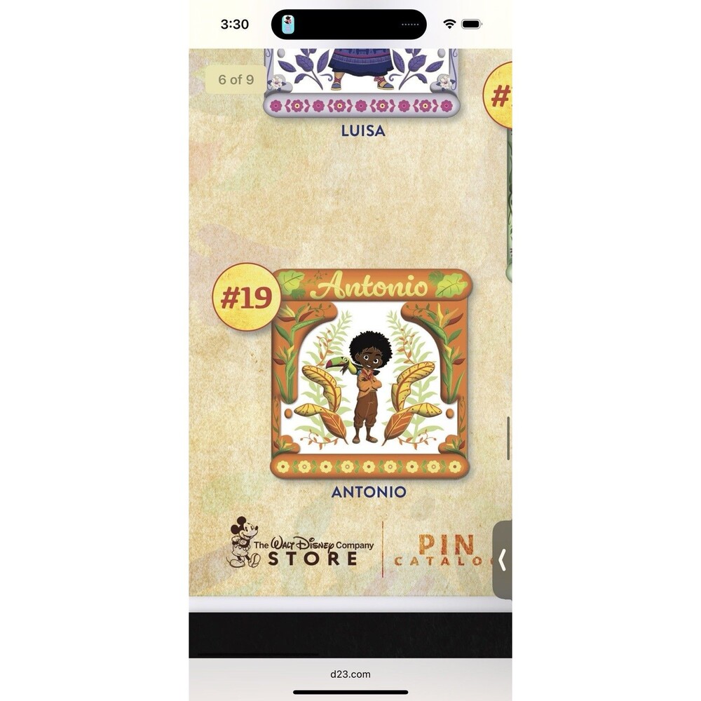 Destination D23 2025 Walt Disney Company Store LE 300 Antonio Encanto Pin